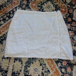 White Linen Skirt